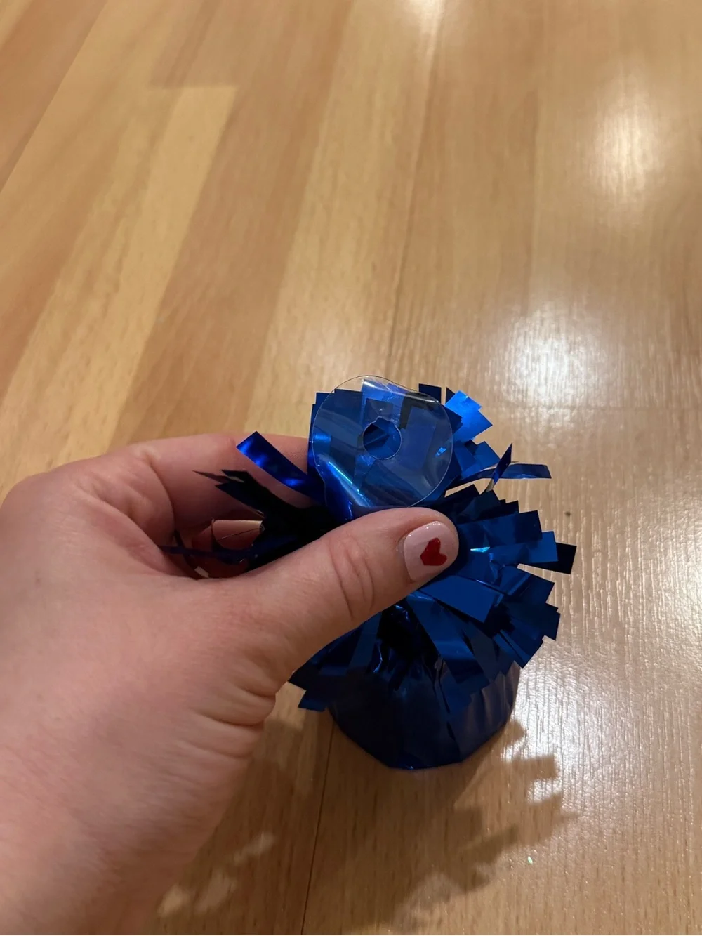 Blue Metallic Balloon Weight - Party Table Decoration